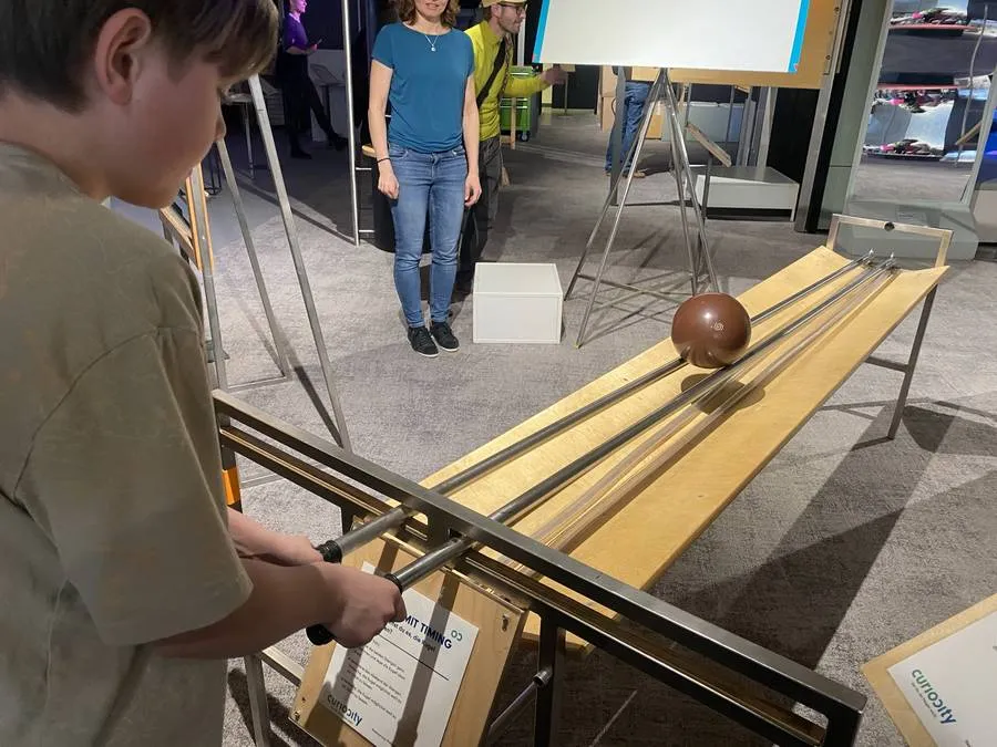 Bergauf mit Timing, Exponat im Pop-up Science Center