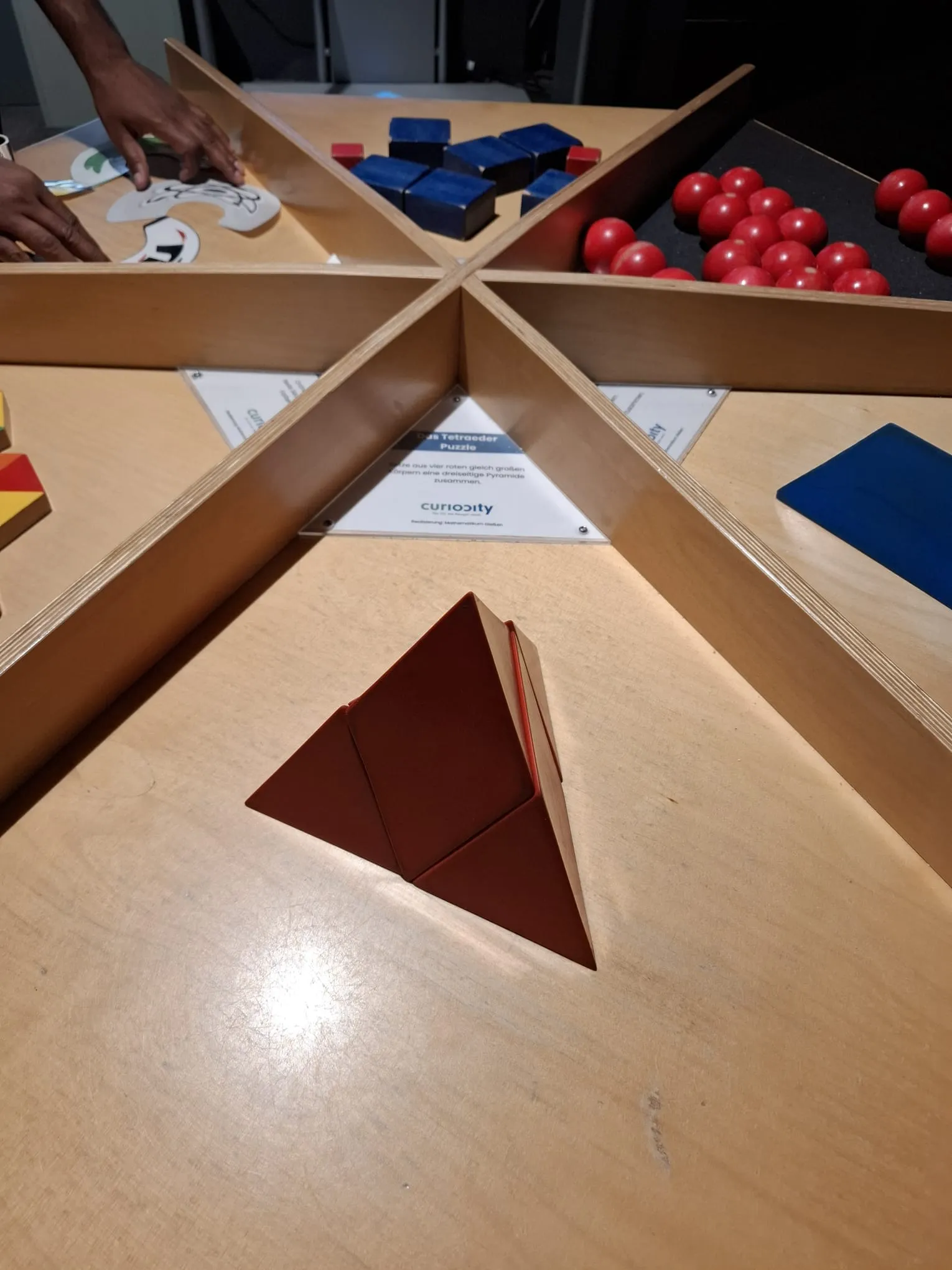 Das Tetraeder Puzzle, Exponat im Pop-up Science Center