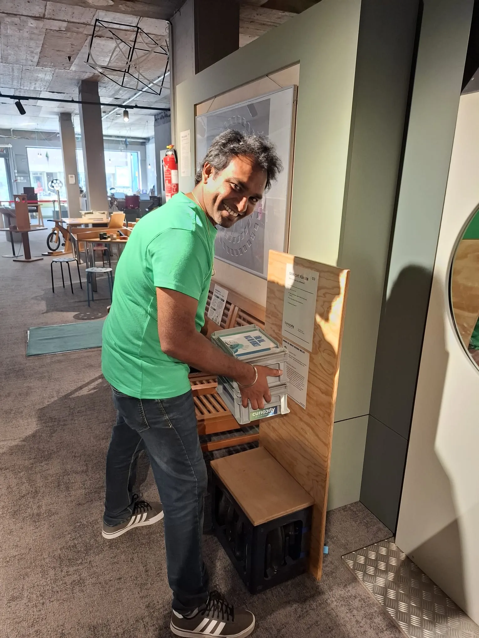 Gefühl für Gewicht, Exponat im Pop-up Science Center