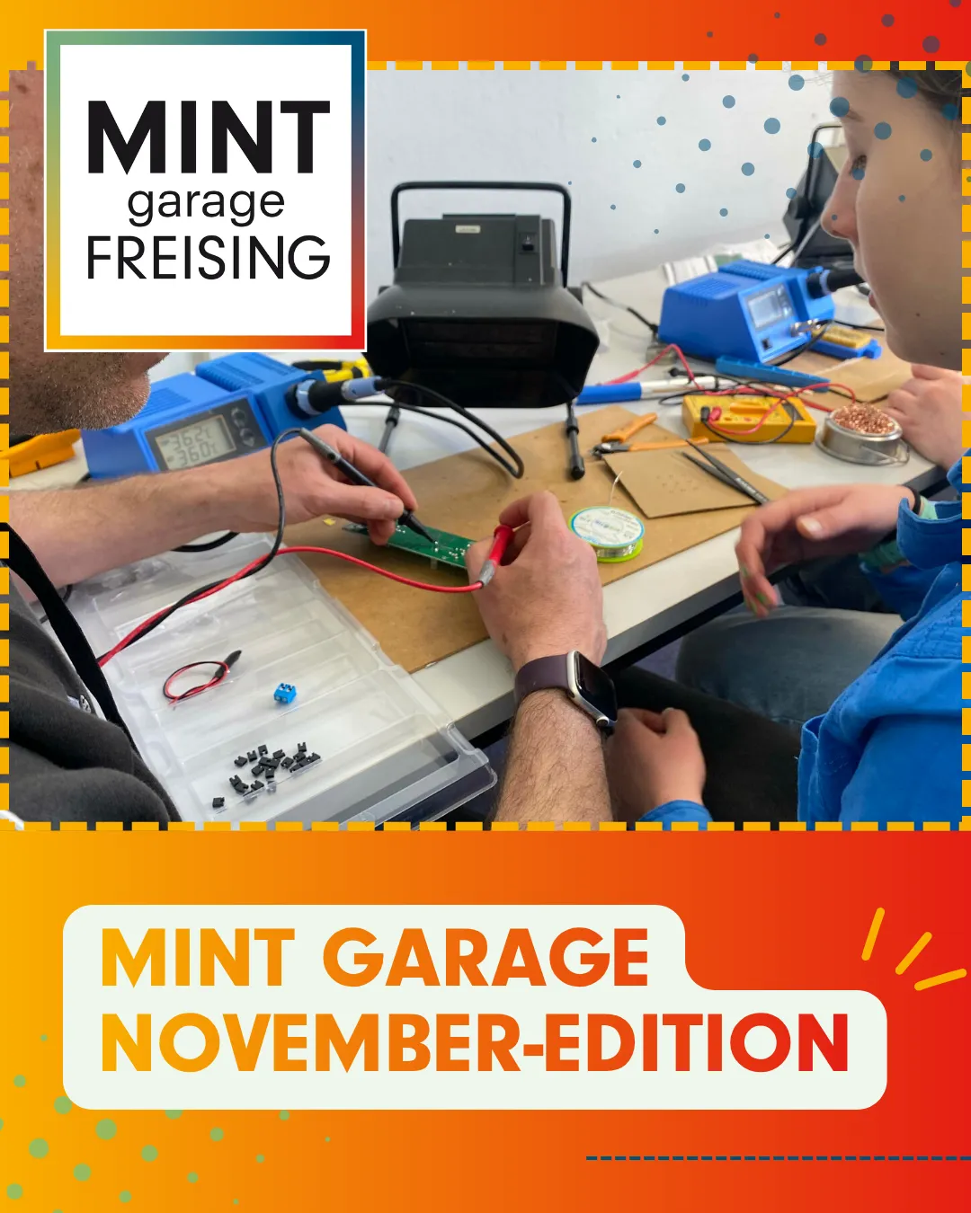 Sharepic MINT Garage Freising, November-Edition