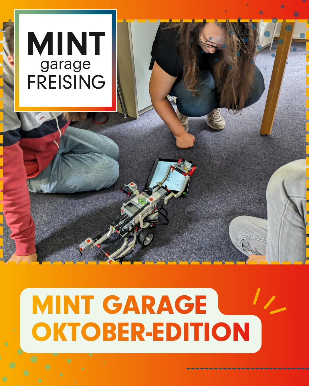 Sharepic MINT Garage Freising, Oktober-Edition