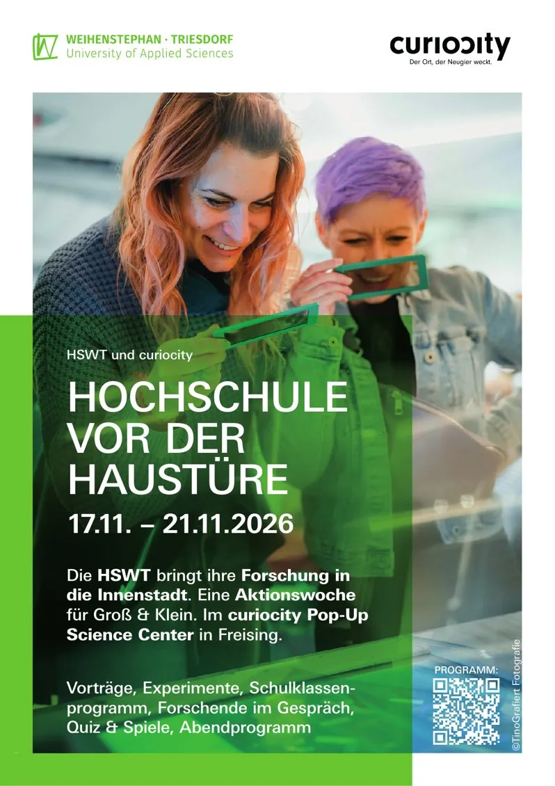 Plakat „Hochschule vor der Haustüre“ (Motiv Besucherinnen), 17.–21.11.2026