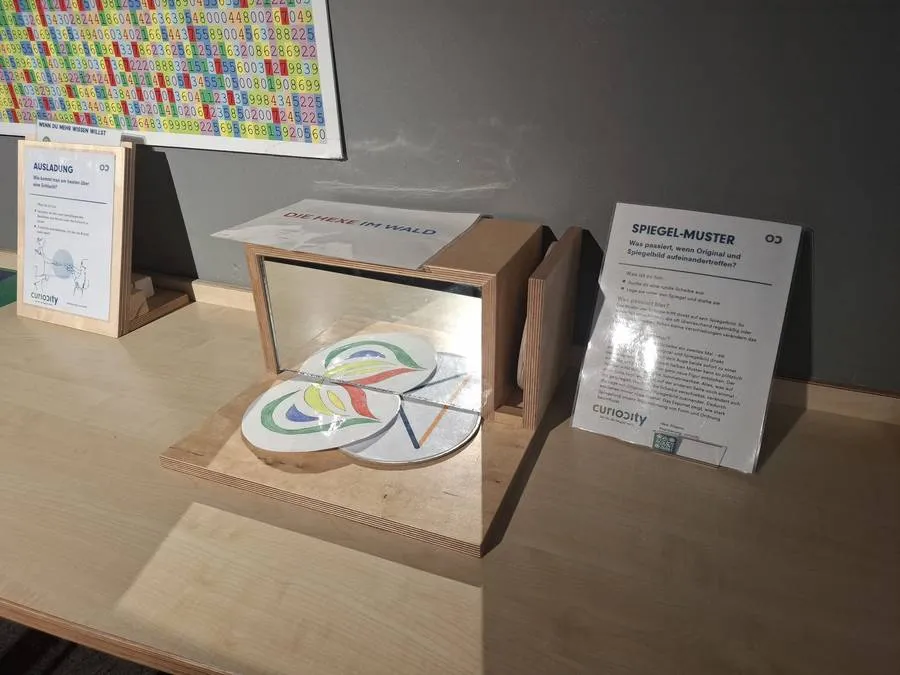 Spiegelmuster, Exponat im Pop-up Science Center