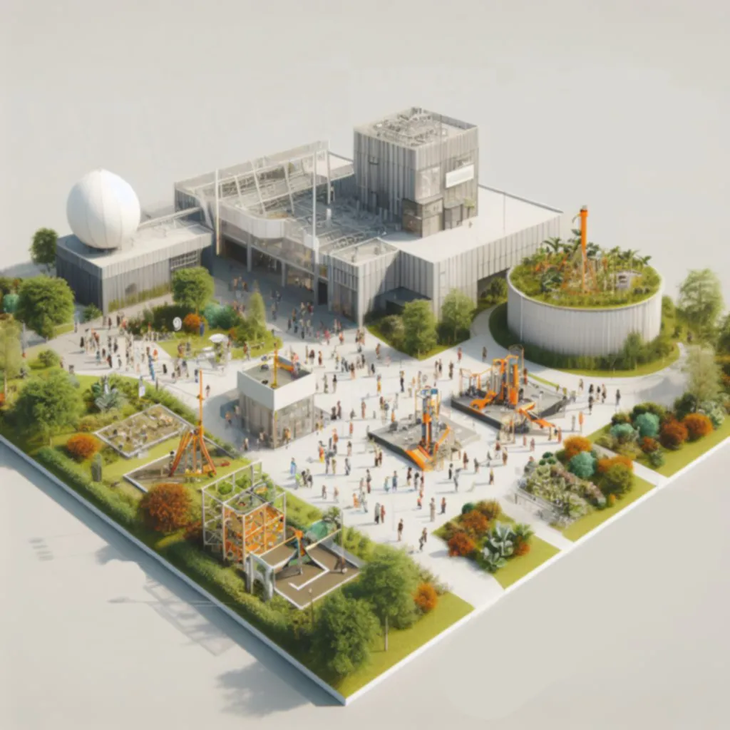 Visualisierung des künftigen dauerhaften Science Centers